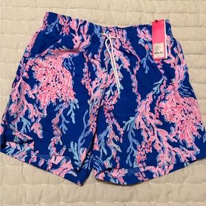 Lilly Pulitzer swim trunks swim on over